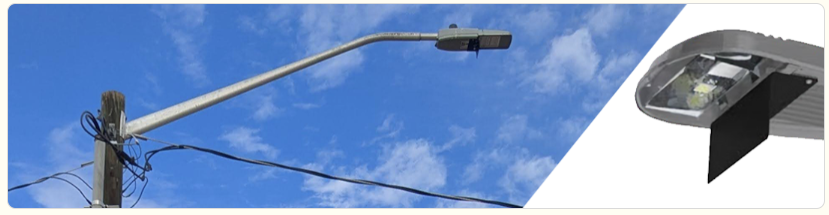 Image showing a streetlight with a shield attached